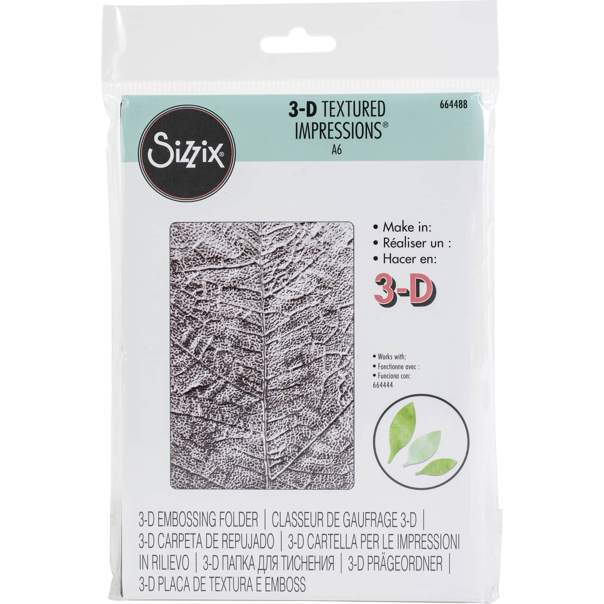 Sizzix® 3D Textured Impressions® Leaf Veins Embossing Folder